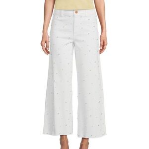 Antonio Melani Alexandra Pearl Wide Leg Crop Denim Jeans